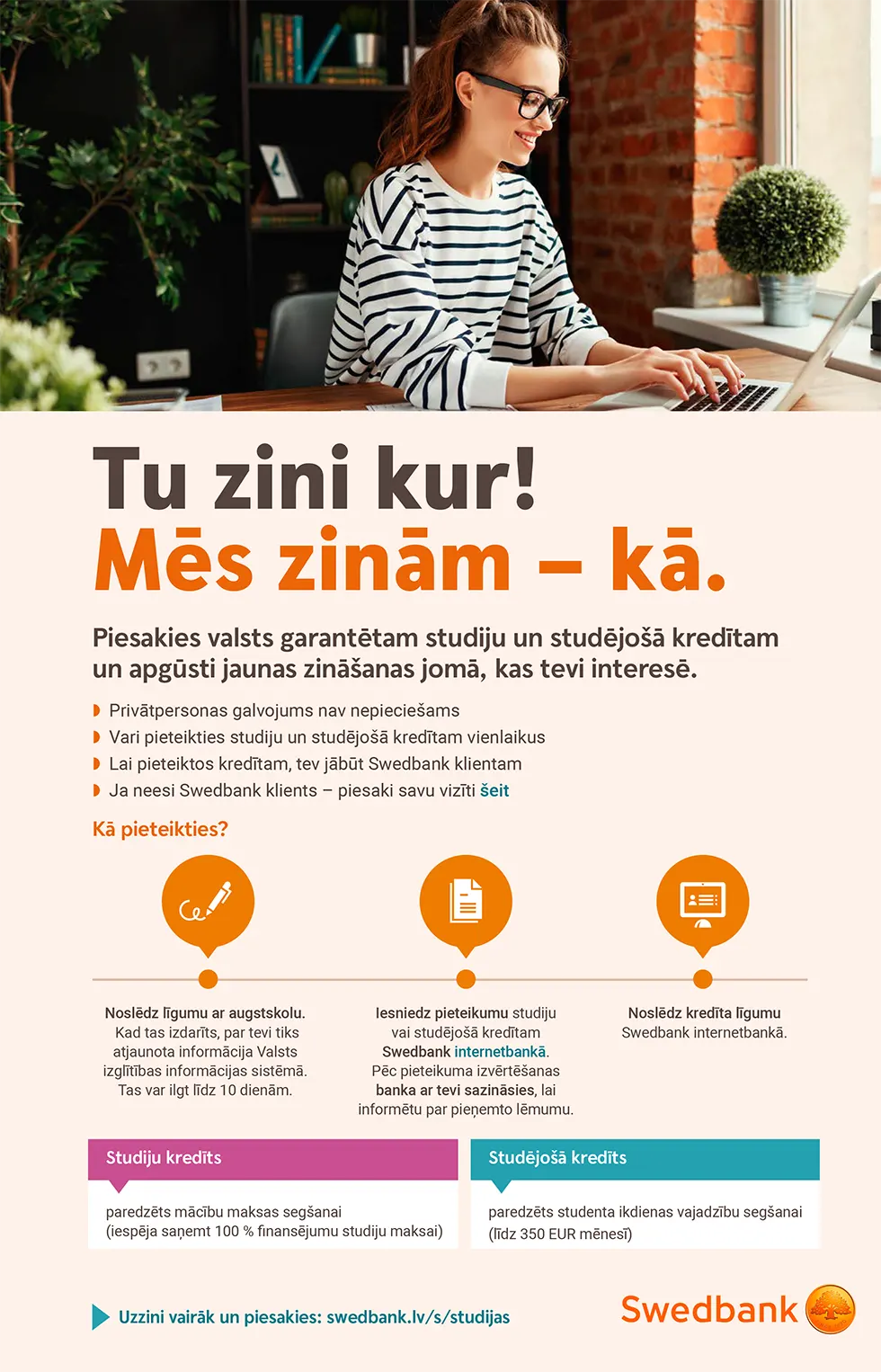 Pieteikšanās caur Swedbank mājaslapu